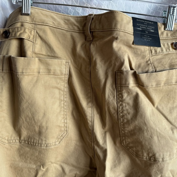 Banana Republic Women’s Cotton Khaki Chinos NWT wide leg size 16 Pocket detail - Picture 4 of 13